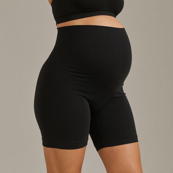 SKIMS Other - SKIMS Seamless Maternity Support Shorts Black Women’s Size S Shapewear
